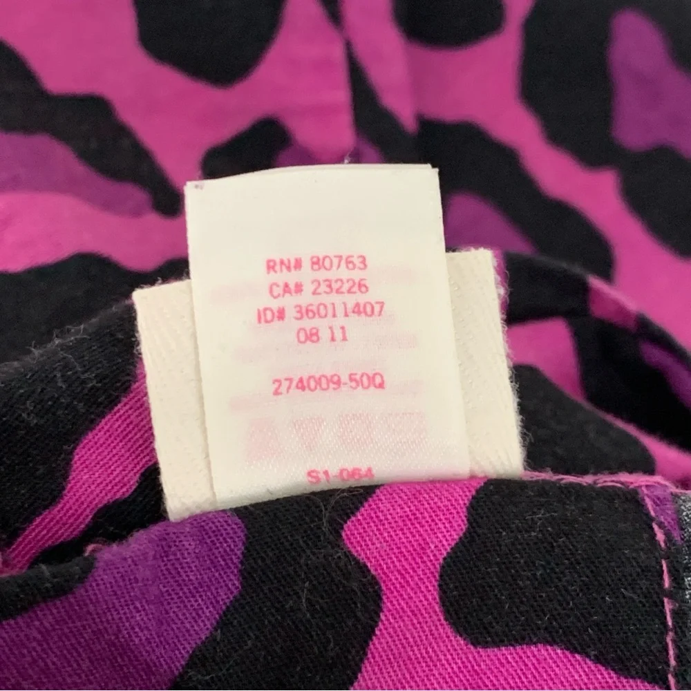 Vintage 2011 Y2K Victoria’s Secret PINK Purple Black Leopard Single Pillowcase